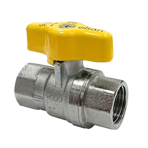  Elson Ball Valve 732 Series Dual Approved Dr Brs T/H F/F Rp1/2 Yellow Hndl