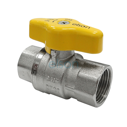  Elson Ball Valve 732 Series Dual Approved Dr Brs T/H F/F Rp3/4 Yellow Hndl