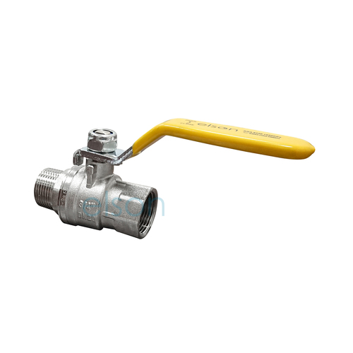  Elson Ball Valve 733 Series Dual Approved Dr Brs L/H M/F R3/4 X Rp3/4 Yellow Hndl