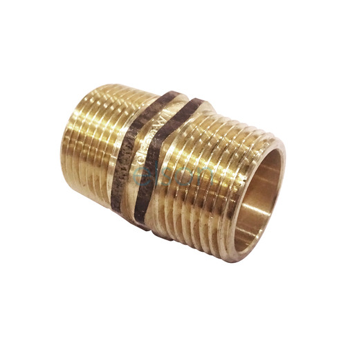 Nipple D/Hex R3/4(20mmmi) Brs R Thread Seal 