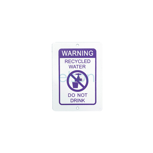 Elson Recycled Water Warning Sign Lilac 95102