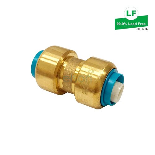 Eps Lf Push-Fit No.1 Straight Coupling Lf Dr Brass 16mm