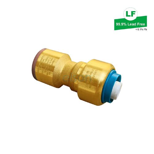 Eps Lf Push-Fit No.1 Straight Coupling Lf Dr Brass 16mm X DN15 Cu