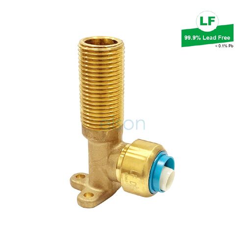 Eps Lf Push-Fit No.19Bp Elbow Lf Dr Brass 16mm X G1/2B Mi 75mm Long