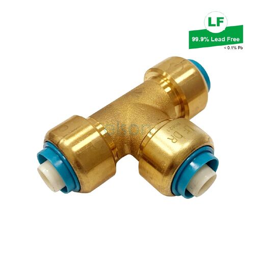 Eps Lf Push-Fit No.24 Tee Lf Dr Brass 16mm