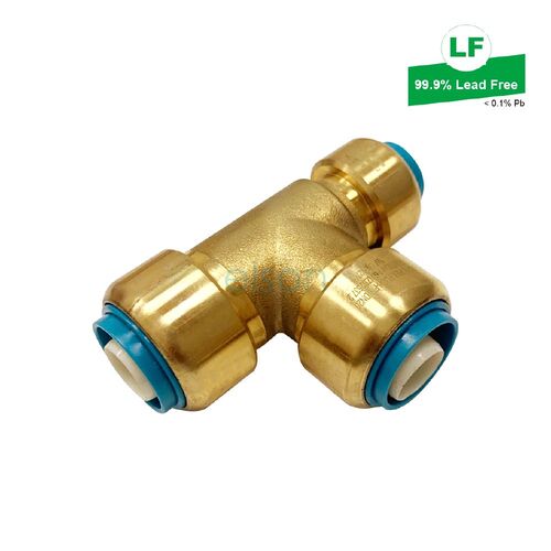 Eps Lf Push-Fit No.26 Tee Reduced End Lf Dr Brass 20X16X20mm 