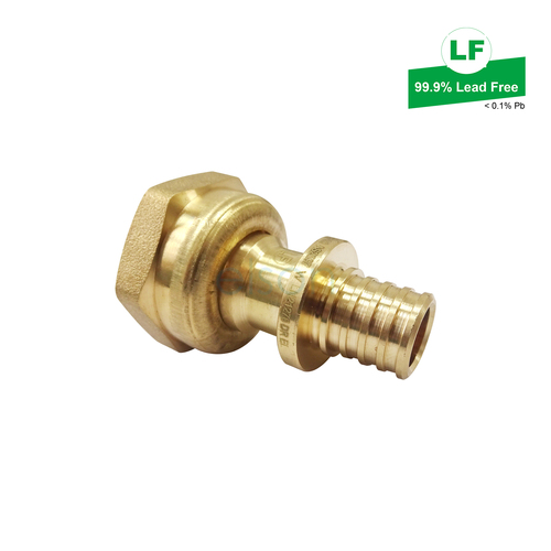 Elson Lf Union Ball Valve Adaptor Lf Dr Brass 16mm Pull-On Pex