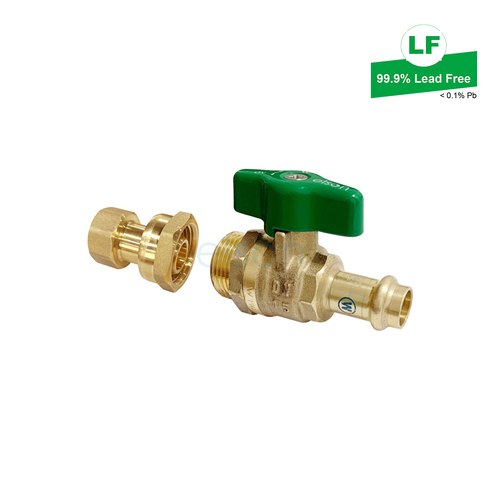 Elson Lf Water Union Ball Valve Lf Dr Brass G3/4 Fi To DN20 Press